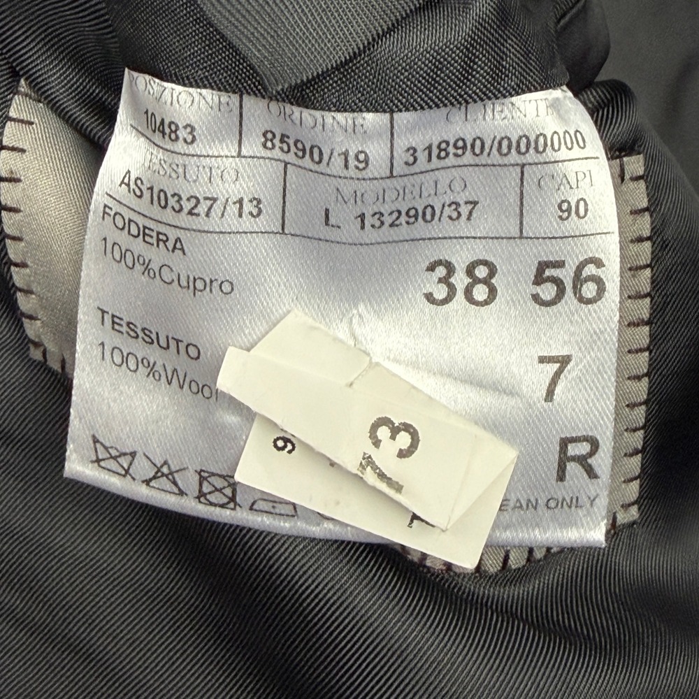 Canali Italy Mens 44R Wool Blazer Sport Coat Jacket Charcoal Grey 2 Button - Picture 4 of 12